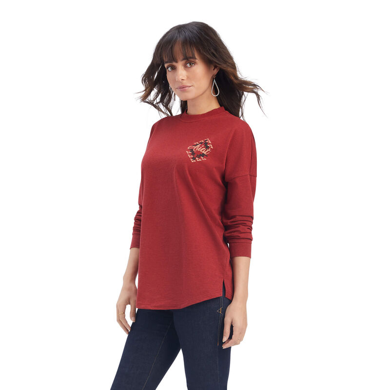 Ariat Hemden Damen - Real Oversized Graphic Rot ( GCTUV-1632 )
